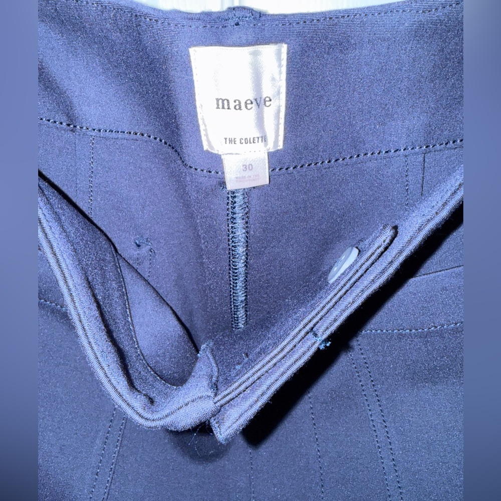 Maeve Midnight Blue Wide Leg Trousers - Picture 3 of 5